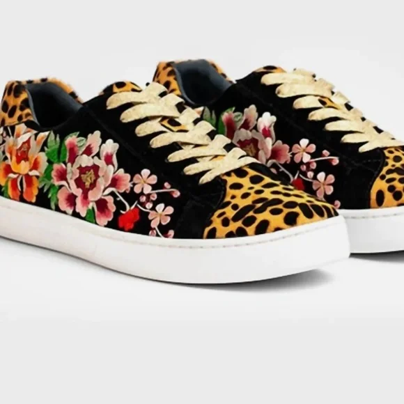 Johnny Was Acacia Leopard Sneaker - Picture 1 of 5